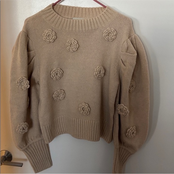 FARM RIO Brazilian Tropical Sand Floral Crochet Sweater - Picture 5 of 8